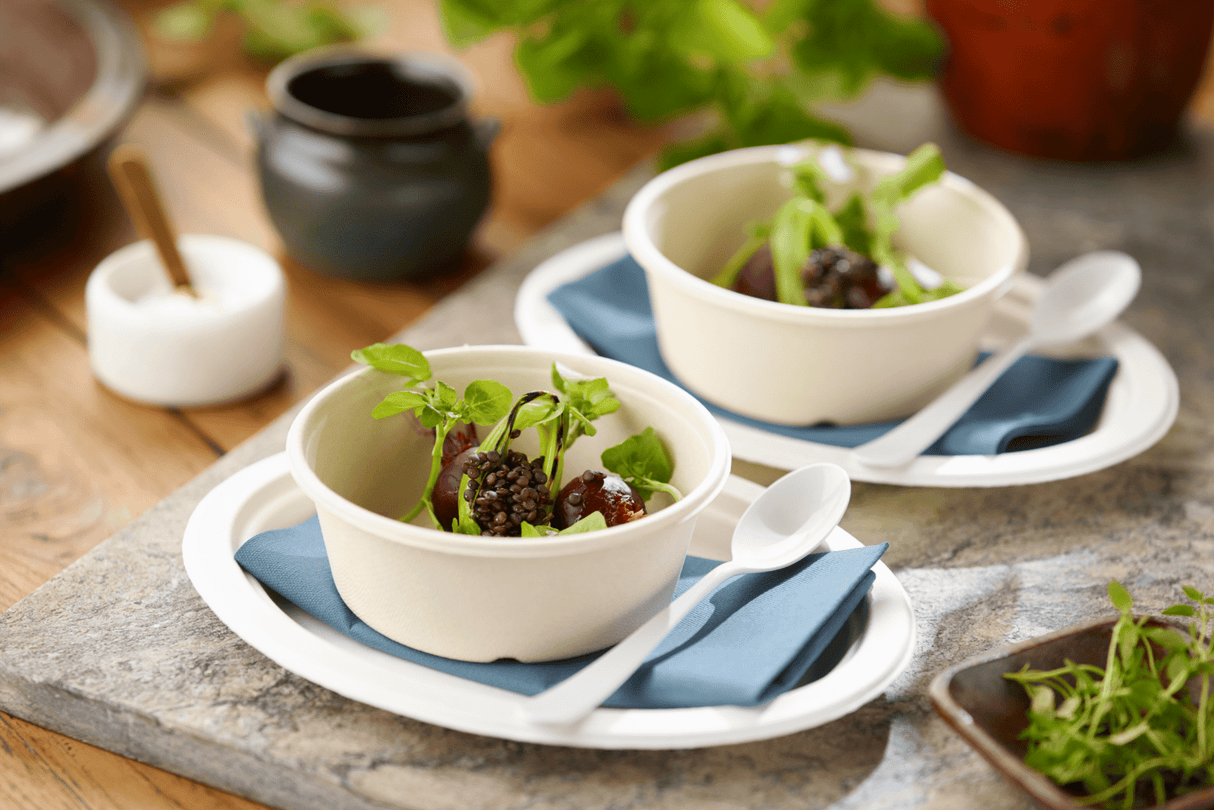 Bagasse Salatschale 900ml Verpackung2Go