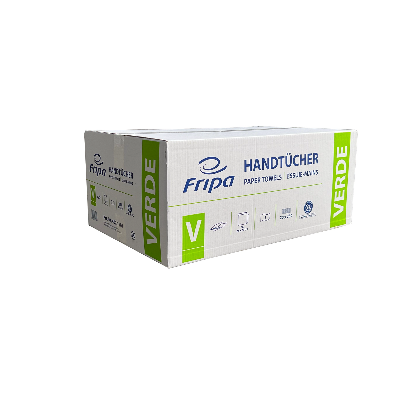 Fripa Papierhandtücher 1-Lagig grün | Verpackung2Go