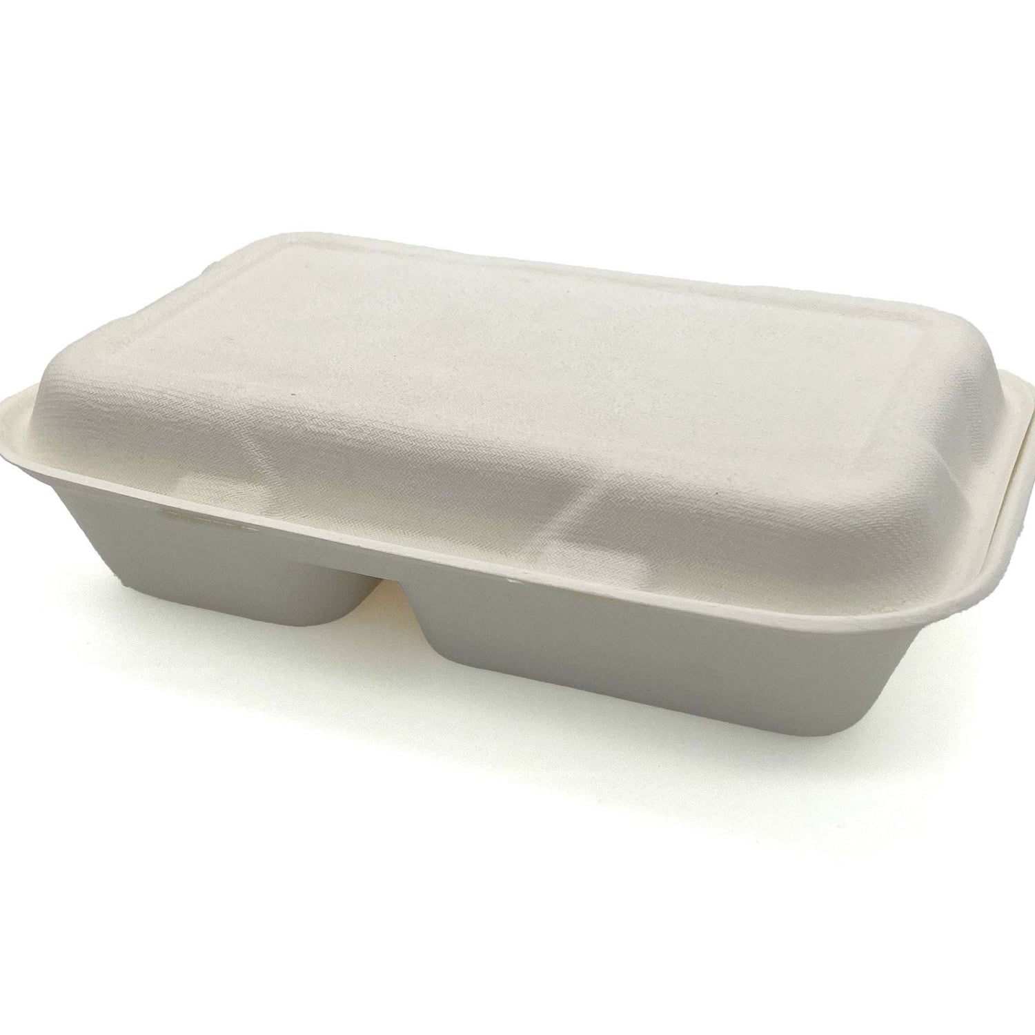 Menübox 2-geteilt Bagasse S01019 | Verpackung2Go