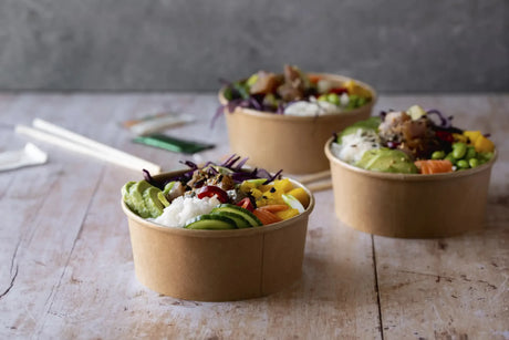 Salatbowl aus Kraftpapier 7500ml Verpackung2Go
