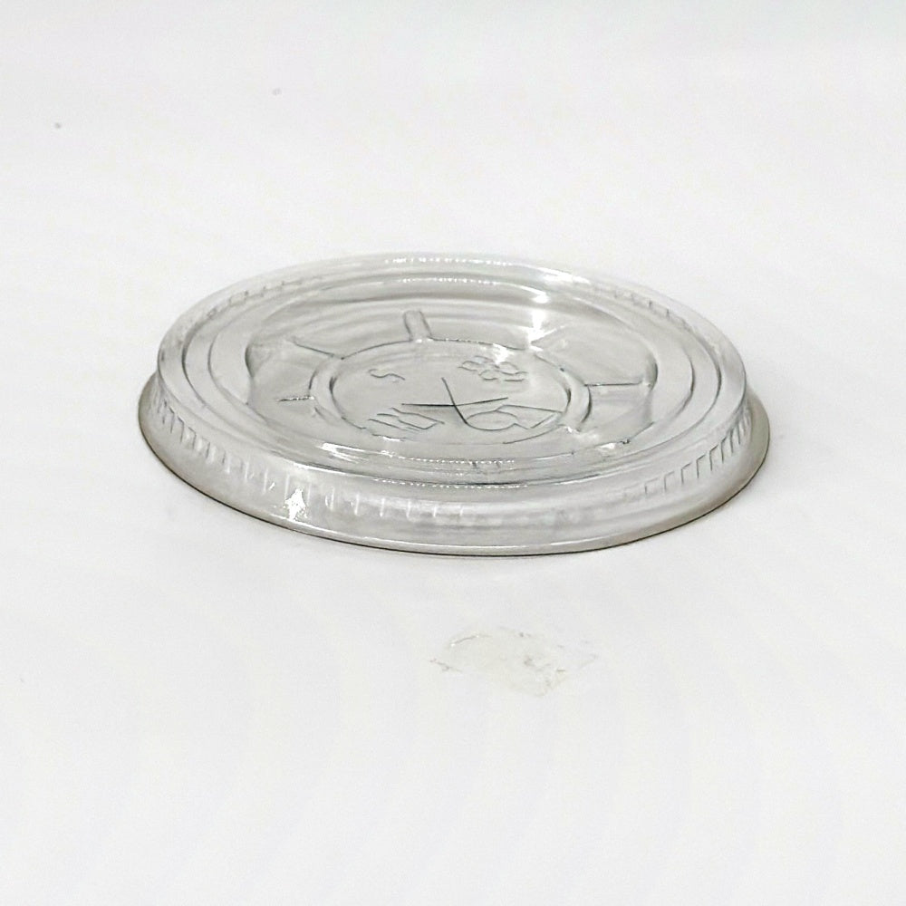 Flachdeckel für Trinkbecher mit Kreuzschlitz