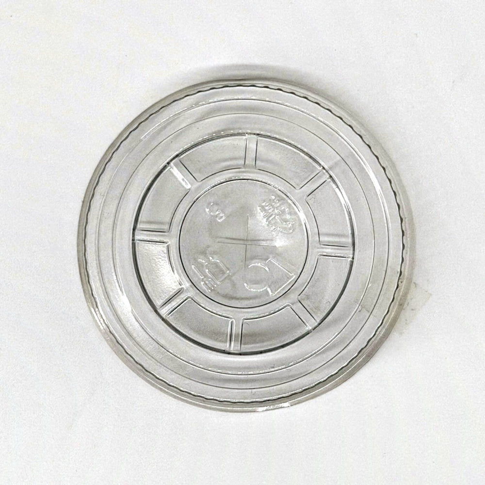 Flachdeckel für Trinkbecher mit Kreuzschlitz