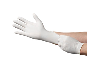 Latex Handschuhe weiß Verpackung2go