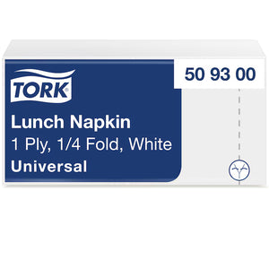 Tork Lunchserviette Weiß 1-lagig 1/4 Falz