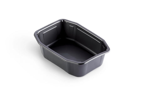 PP-Schale HMR 215 x 148 x 70 mm Schwarz ungeteilt Verpackung2Go
