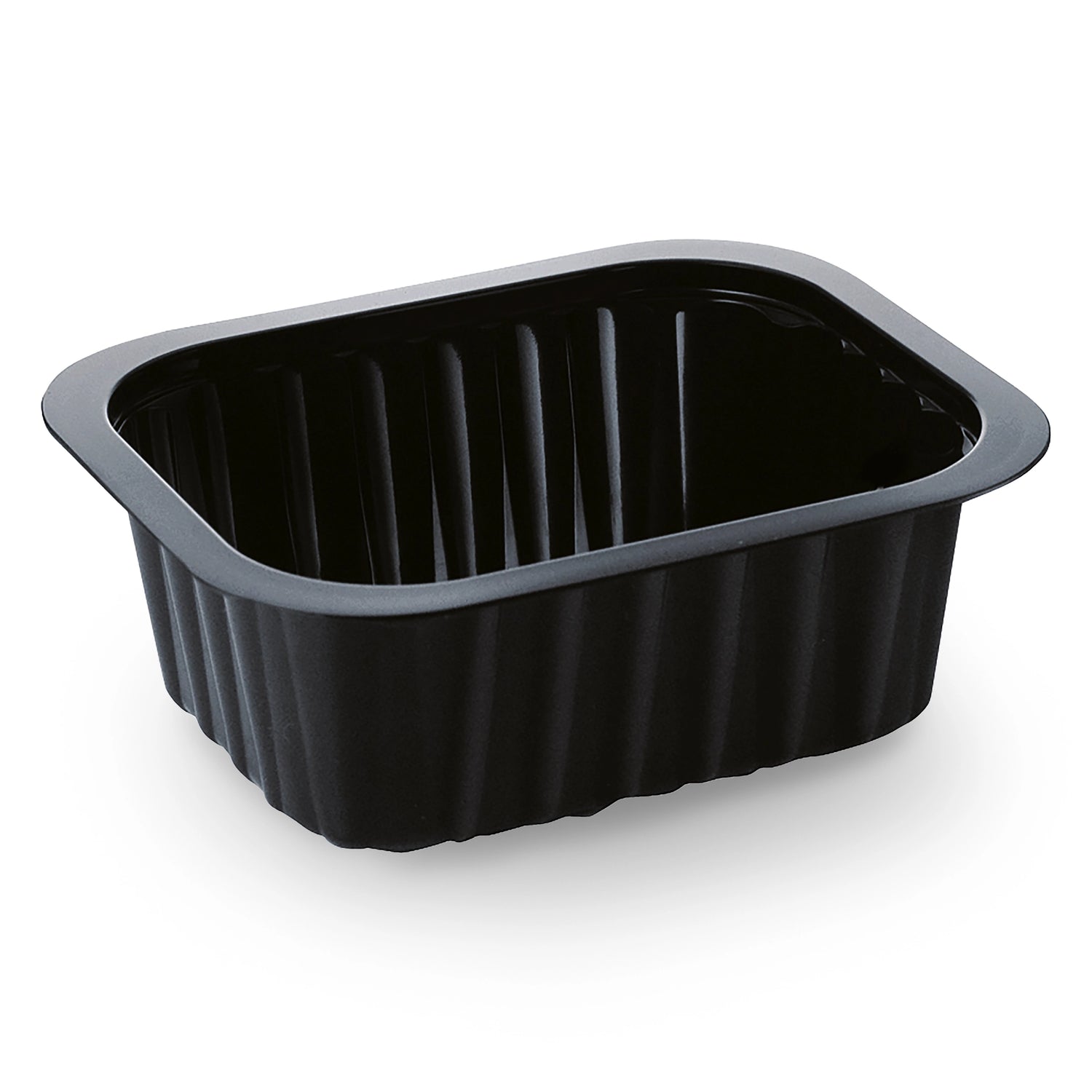 PP-Schälchen 138 x 114 x 53 mm ungeteilt | schwarz Verpackung2Go