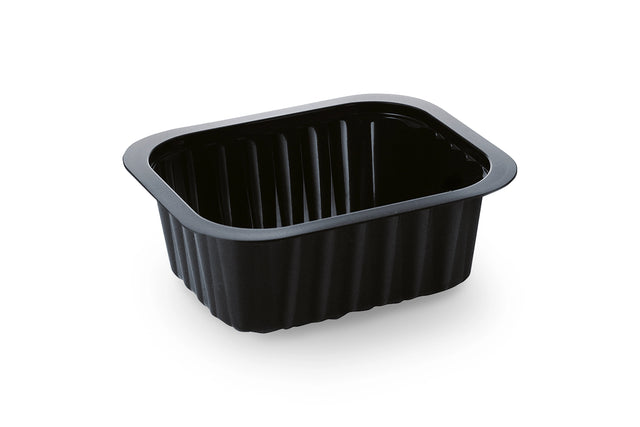 PP-Schälchen 138 x 114 x 53 mm ungeteilt | schwarz Verpackung2Go