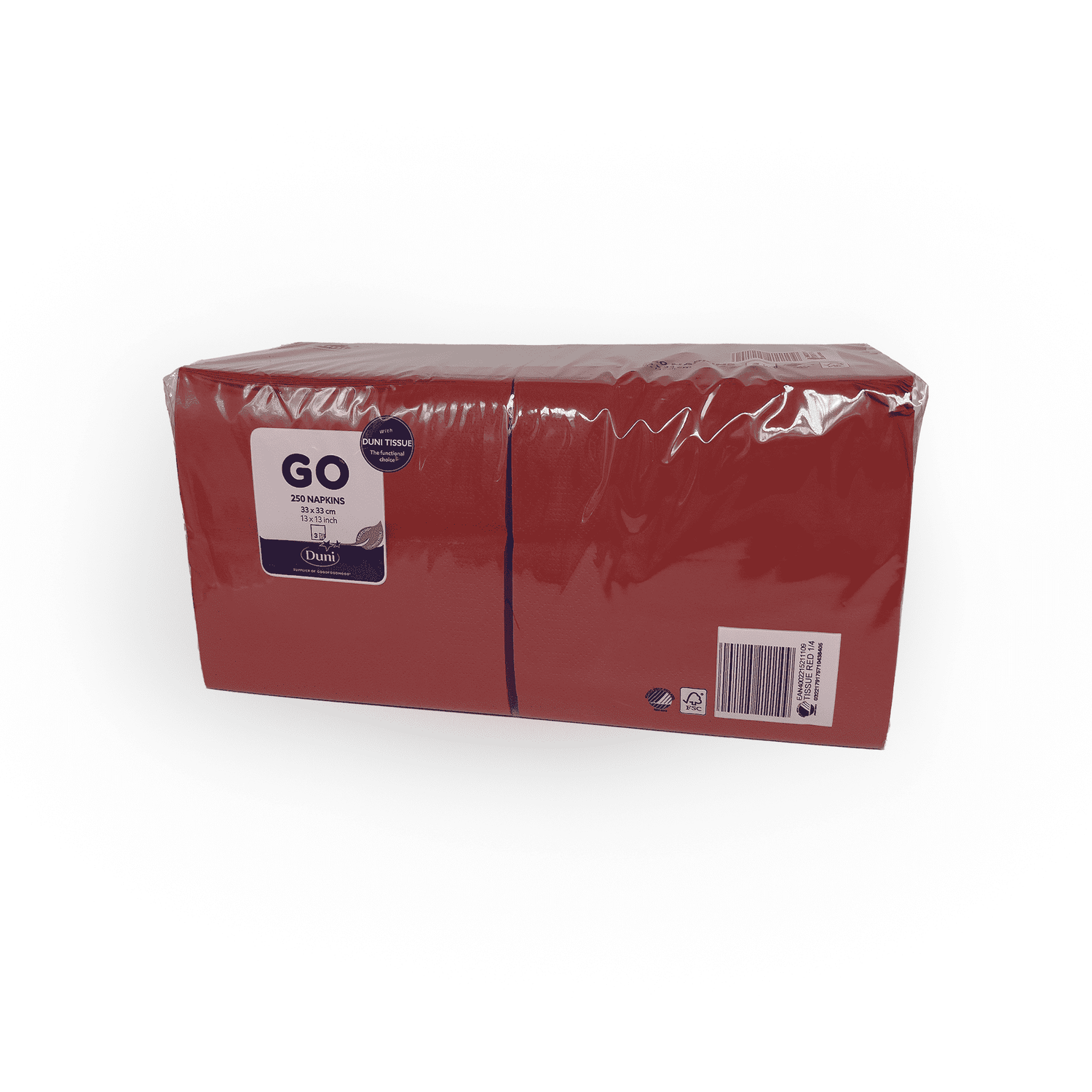 Tissue Serviette 33 x 33cm rot Verpackung2Go