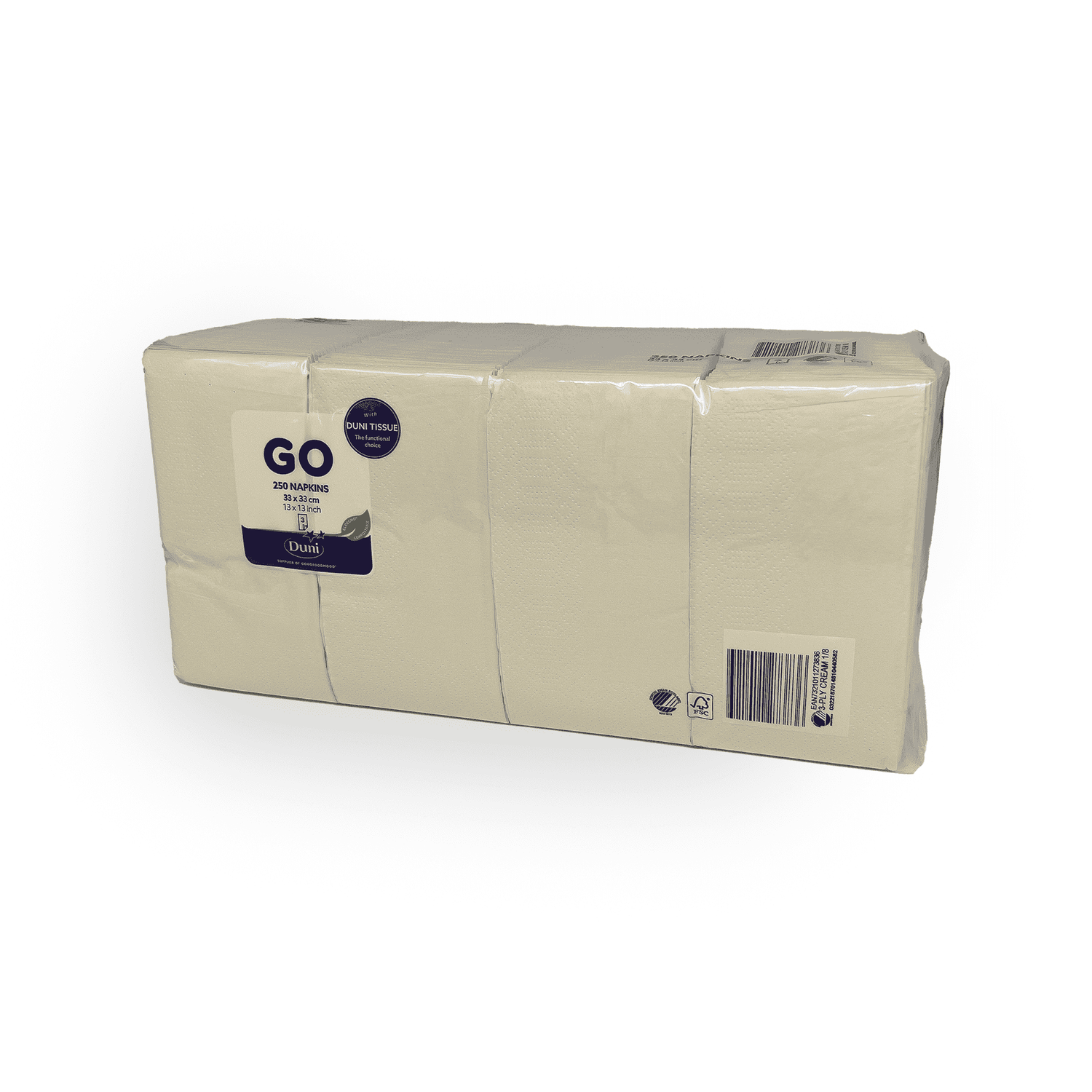 Tissue Serviette 33 x 33cm cream Verpackung2Go