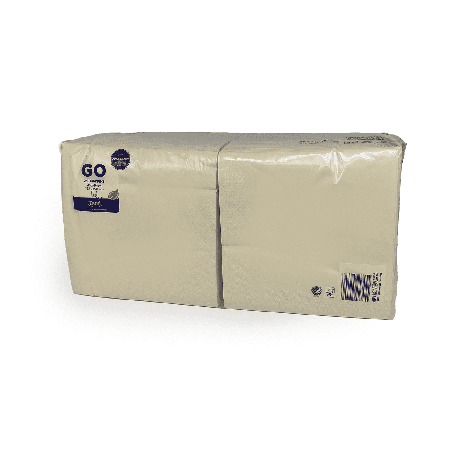 Tissue Serviette 40x40cm 3 lagig champagner Verpackung2Go