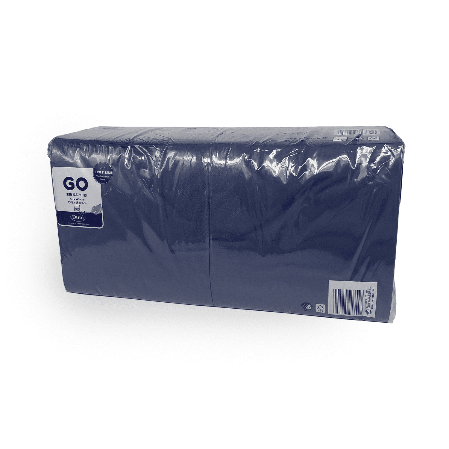 Tissue Serviette 40x40cm 3 lagig dunkelblau Verpackung2Go