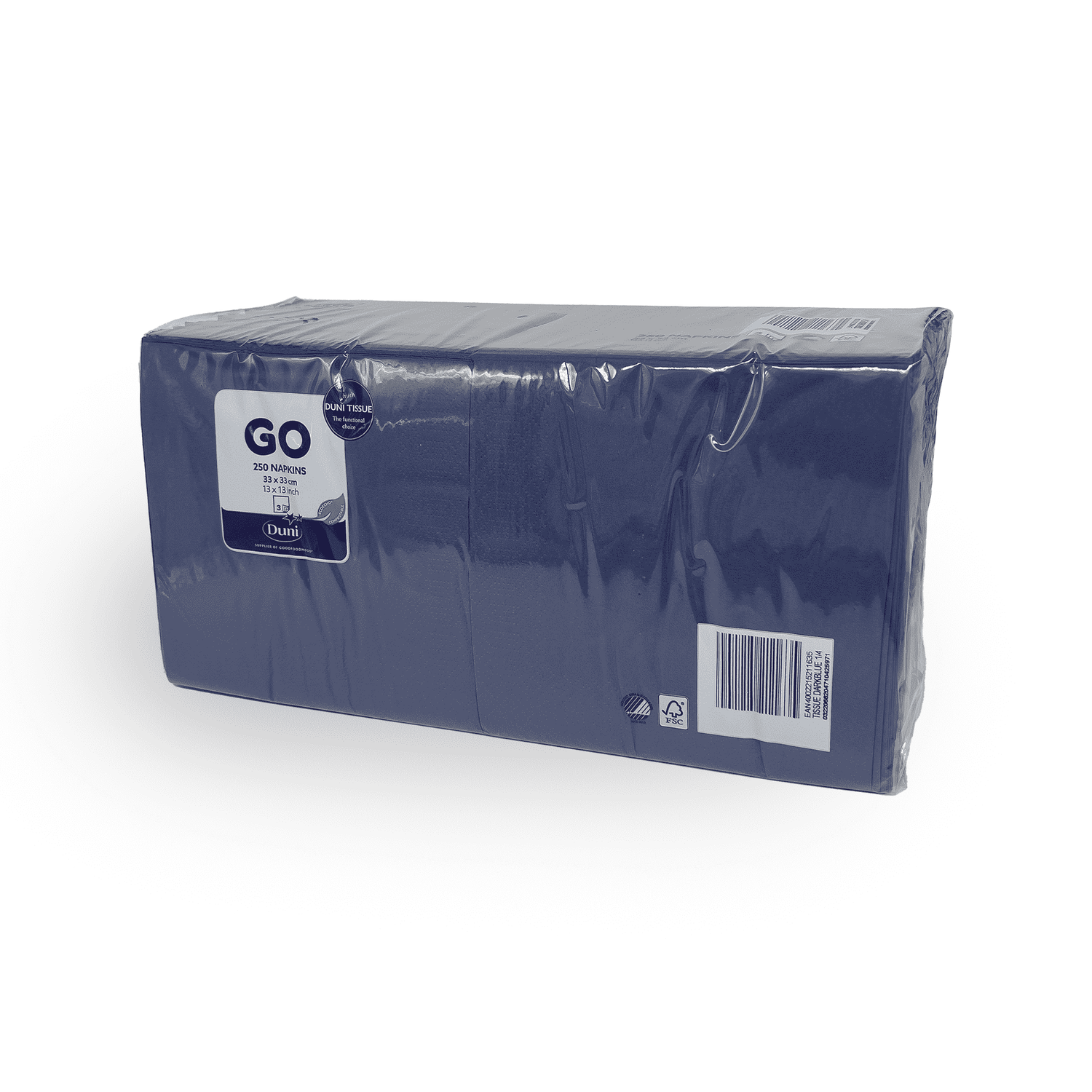 Tissue Serviette 33 x 33cm dunkelblau Verpackung2Go