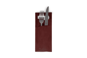 Serviettentasche bordeaux inklusiv Serviette (pochetto) Verpackung2Go