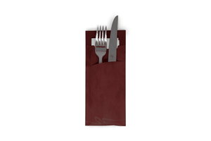 Serviettentasche bordeaux inklusiv Serviette (pochetto) Verpackung2Go