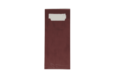 Serviettentasche bordeaux inklusiv Serviette (pochetto) Verpackung2Go