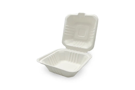 Burger Box aus Bagasse perfekt für deine Burger Lieferung