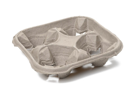 Tragetablett aus Papier für 4 Becher Verpackung2Go