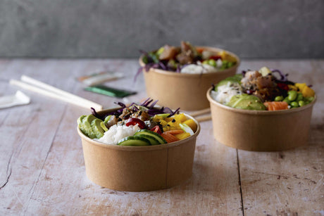 Salatbowl aus Kraftpapier 1000ml Verpackung2Go