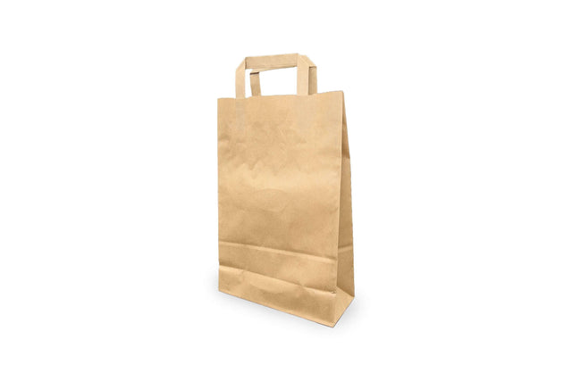Papiertragetasche 22 + 10 x 36cm Braun Verpackung2Go