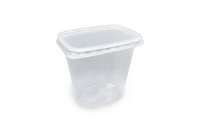 Feinkostbecher mit Deckel 500ml eckig Verpackugn2Go