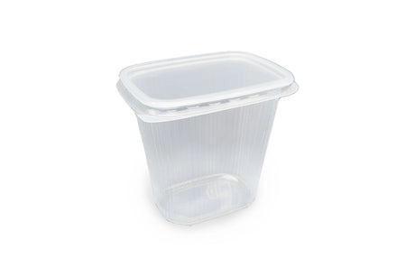 Feinkostbecher mit Deckel 500ml eckig Verpackugn2Go